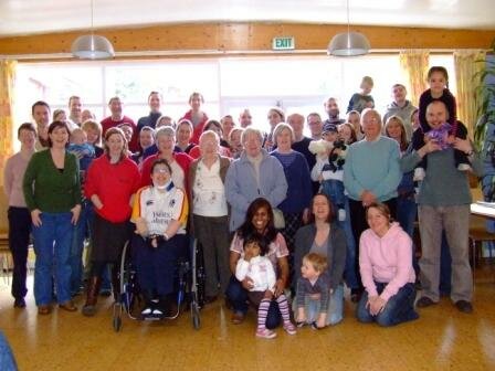 Group photo of church weekend 2008